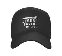 Gorras de Invierno para Hombres, Gorra de béisbol clásica Unisex Saved My Life Adult Christ Religion Christian Cross Protector Solar Ajustable para papá