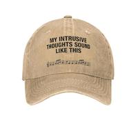 Gorras de Invierno para Hombres, MIS Pensamientos INTRUSIVOS SUENAN como Este Gorra de béisbol Sun Outdoor Gym Mujeres Hombres Girones de béisbol con Estampado y2k