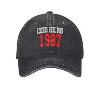Gorras de Invierno para Hombres, Moda Personalizada Unisex Cotton Legends Nacieron en 1987 Gorra de béisbol Ajustable para Adultos Sombrero Ajustable para Padres Hombres Mujeres Outdoor