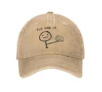 Gorras de Invierno para Hombres, por Favor USA tu Cerebro Conjuntos Gorras de béisbol Moda de Hombre Mujer por Favor úsalo - Gorras de Meme de Cerebro Divertido Gorra Casquette Sombrero de papá