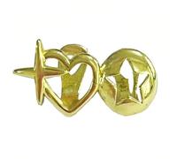 Gorras de joyería con forma de corazón hueco para mujeres y hombres, resistentes a las alergias, ligeras, diseño de 3 g, accesorios de estilo vintage, fáciles de limpiar, para hombres y mujeres, talla