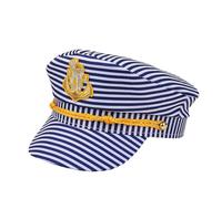 Gorras de navegación a rayas clásicas con tela | Uso cómodo, sombrero protector, sombrero de lengua de pato para viajeros, deportes aire y vacaciones en la