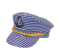 Gorras de navegación a rayas clásicas con tela | Uso cómodo, sombrero protector, sombrero de lengua de pato para viajeros, deportes aire y vacaciones en la