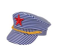 Gorras de navegación a rayas clásicas con tela | Uso cómodo, sombrero protector, sombrero de lengua de pato para viajeros, deportes aire y vacaciones en la