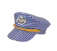 Gorras de navegación a rayas clásicas con tela | Uso cómodo, sombrero protector, sombrero de lengua de pato para viajeros, deportes aire y vacaciones en la