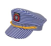 Gorras de navegación a rayas clásicas con tela | Uso cómodo, sombrero protector, sombrero de lengua de pato para viajeros, deportes aire y vacaciones en la