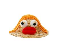 Gorras de paja para gatos y perros, lindo sombrero de fiesta de perro, sombrero para festivales, fiestas de cumpleaños, sombrero de mascota uso diario