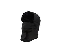 Gorras De Pasamontañas Impermeable Con Borregos Grueso Y Mascara Facial De Automatico Antiviento Cuello Abrocha Con Velcro Para Esquiar Ciclista Motorista De Invierno Unisex Mujer Y Hombre (Negro)
