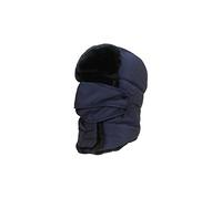 Gorras De Pasamontañas Impermeable Con Borregos Grueso Y Mascara Facial De Automatico Antiviento Cuello Abrocha Con Velcro Para Esquiar Ciclista Motorista De Invierno Unisex Mujer Y Hombre (Azulón)