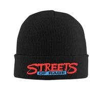 Gorras de Punto Retro Streets of Rage Gorros de Invierno para Mujeres y Hombres Acrílico Streets of Rage Genesis Gorra cálida Vintage de Juego