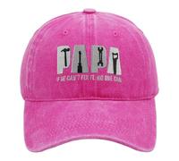 Gorras de veza para hombre, bellamente lavada, gorra de béisbol deformada, bordado de papá, gorra de algodón de perfil teñido con pigmento, gorra azul y negra, Rosa intenso., Talla única