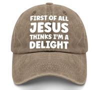 Gorras Deportivas En Primer Lugar, Jesús Piensa Que Soy Un Encanto. Casuales Gorras De Béisbol Secado Rápido Gorra De Malla para Adulto Tenis Viaje