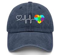 Gorras Deportivas Sensibilización sobre El Autismo. Apoyo para Personas con Autismo. Transpirable Gorras De Béisbol Casuales Baseball Cap para Adulto Golf Deporte