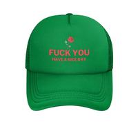Gorras Hip Hop,Joder Que tengas un Buen día Verde Sombrero Ocio Deportivo,Unisex Gorra para Sol para Running Pesca Caza