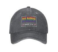 Gorras Hip Hop No Kings In America Pride Aliado Resistir Fascismo Democracia Protesta Hombre Mujer Snapback Cap Cómoda Sombrero Vintage Gorra De Béisbol para Deporte Golf Senderismo