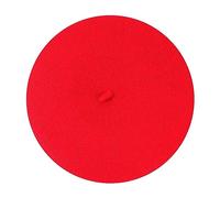 Gorras para niños Boina de lana para mujer británica vintage/invierno versión coreana sombrero de brote sistema diario literario todo francés disfraz hombre, rojo, Talla única