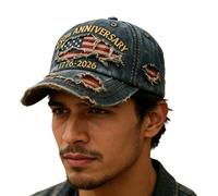 Gorras Patrióticas para Caballero - 250 Aniversario Ajustable Estilo Vintage - Gorra Deportiva Ajustable Bordada,para Desplazamientos Diarios, Compras Habituales, Actividades Deportivas, Picnics al Ai