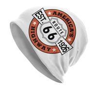 Gorras Personalizadas de Moda Route 66 Gorra de Punto cálida de Invierno Mujeres Hombres Adulto Americana Motero de Carretera Gorra de esquí para Exteriores