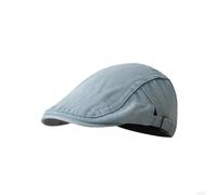 Gorras Planas Mujer Verano de Hombre Transpirable Sombrero Boinas Stetson Clasica Gorra Sombrero Delantero Vaquero Retro Plana Boina 54-59cm Hat