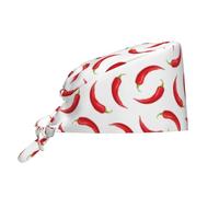 Gorras quirúrgicas para mujeres y hombres, gorra de trabajo ajustable con chile, gorras quirúrgicas para mujeres y hombres, gorras de enfermera con banda para el sudor, color negro