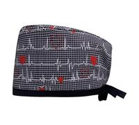Gorras sanitarias reutilizables con estampado para enfermeras, médicos, cuidados médicos, turbante redondo, gorro para pérdida de cabello, para pacientes con cáncer, sanitarios a la moda, a, Talla