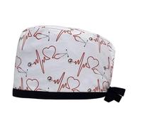 Gorras sanitarias reutilizables con estampado para enfermeras, médicos, cuidados médicos, turbante redondo, gorro para pérdida de cabello, para pacientes con cáncer, sanitarios a la moda, g, Talla