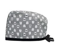 Gorras sanitarias reutilizables con estampado para enfermeras, médicos, cuidados médicos, turbante redondo, gorro para pérdida de cabello, para pacientes con cáncer, sanitarios a la moda, M, Talla