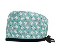 Gorras sanitarias reutilizables con estampado para enfermeras, médicos, cuidados médicos, turbante redondo, gorro para pérdida de cabello, para pacientes con cáncer, sanitarios a la moda, N, Talla