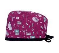 Gorras sanitarias reutilizables con estampado para enfermeras, médicos, cuidados médicos, turbante redondo, gorro para pérdida de cabello, para pacientes con cáncer, sanitarios a la moda, B, Talla