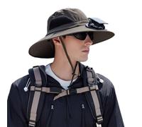Gorras solares ligeras y transpirables para actividades al aire libre en climas cálidos, casco ajustable con protección solar, sombrero de pesca ligero y transpirable, Ejercito Verde, Talla única