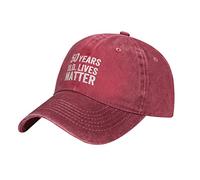 Gorras Vaquera Las Vidas De Las Personas De 50 Años Importan. Hombre Mujer Gorra Trucker Resistente Sombrero Cómoda Snapback Cap para Running Verano Tenis