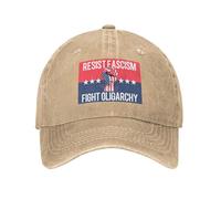 Gorras Vaquera Resistir El Fascismo, Luchar contra La Oligarquía, Salvar La Democracia, Protesta Política Patriótica Inspirada. Unisex Sombrero Ajustable Gorra De Béisbol Gorras Hip Hop