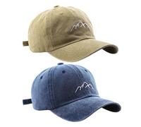 Gorras Vintage para Hombre, Algodón, Montaña Bordadas, Protección Solar