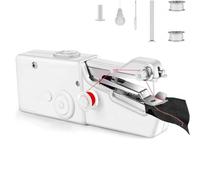 Gorrbinfen Mini máquina de coser portátil de mano para el hogar y viajes, ideal para puntadas rápidas y proyectos de bricolaje