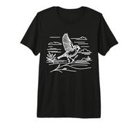 Gorrion Campestre Arte Lineal Ornitólogo Camiseta Premium