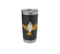 Gorrión volador pájaro animal vida silvestre naturaleza regalo hombres mujeres Vaso térmico de acero inoxidable de doble pared