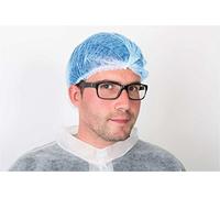 Gorro acordeón 550mm protección desechable médica para clínicas y cocinas profesionales. Pack 100 Ud. Azul. 12 gr