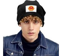 Gorro Beanie Invierno Hombre con Socialismo Vietnamita Bandera Nacional Caliente con Forro Polar Skull Cap De Punto Waffle Knit Cortaviento Gorro Unisex