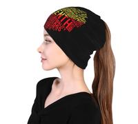 Gorro Beanie Slouchy Multifuncional Diseño Día De La Libertad De Alemania Bandera Nacional Para Deporte Y Exterior Gorro Con Agujero Para Coleta Y Braga De Cuello Doble Capa Transpirable