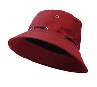 Gorro blanco marca Cap Fashion Hat Outd su oor Men N and Cap Women Hat Casual Adult Pot Bucket Travel Baseball Caps recién nacido, vino., Talla única