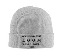 Gorro Calentito de Invierno, Tour Imagine Dragons Loom 2025 Gorro de puño de Punto para Gorros de Gorro cálidos de Invierno Unisex