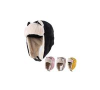 Gorro cálido con orejeras para mujer, grueso y resistente al frío, de algodón, con orejas de gato, para