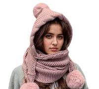 Gorro Cálido con Polaina para Cuello Forro Peludo De Felpa Elegante Resistente Aislante Grueso Gorro para Hombres Y Mujeres Gorro De Cazador Conjunto De Punto Y Transpirable