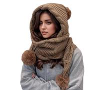 Gorro Cálido con Polaina para Cuello Forro Peludo De Felpa Elegante Resistente Aislante Grueso Gorro para Hombres Y Mujeres Gorro De Cazador Conjunto De Punto Y Transpirable