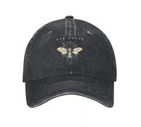 Gorro cálido de Invierno,Bad Omens Moth Men Mujer Corona de béisbol Metal Rock Denim Desgastado Gorra Regalo Vintage para Verano Snapback