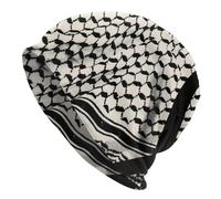 Gorro cálido de Invierno Kufiya Palestina Gorro de Punto Gótico al Aire Libre Skullies Gorros Gorro Árabe palestino Hombres Cálidos Primavera Gorras de Doble Uso Regalo