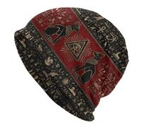 Gorro cálido de Invierno Personalizado Antiguo Egipto Ojo de Calaveras Gorros Gorros de Calle Sombreros de Punto de Invierno Adulto Unisex Egipcio Bastet Cat Gorros Regalo