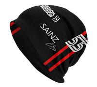 Gorro cálido Invierno, Carlos Sainz Jr F1 Signature Graphic Dark Warm Knted Cap Fashion Bonnet Hat Otoño Invierno Gorros Gorros para Adultos Unisex