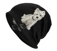 Gorro cálido Invierno Unisex Personalizado Sweet West Highland White Terrier Perro Skullies Gorros Gorros Punto Invierno Sombreros Punto para Adultos Unisex Westie Puppy Bonnet Sombreros Regalo