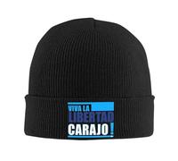Gorro cálido Viva La Libertad Gorras de Punto Mujeres Hombres Calaveras Gorros Sombrero de otoño Invierno Acrílico Larga Vida a la Libertad Cálido